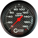 GAFFRIG 4 5/8 INCH GPS SPEEDOMETER KIT - CARBON FIBER - 90 MPH, 120 MPH, 180 MPH
