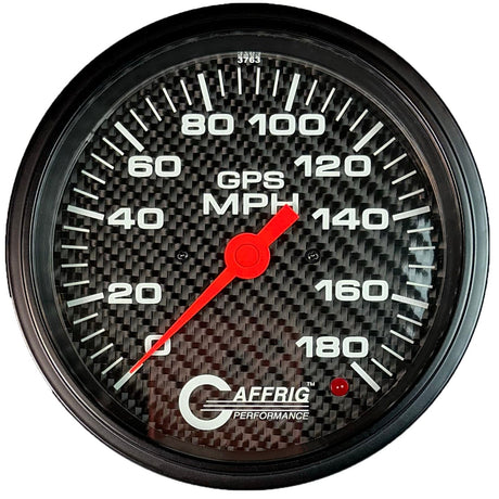 GAFFRIG 4 5/8 INCH GPS SPEEDOMETER KIT - CARBON FIBER - 90 MPH, 120 MPH, 180 MPH