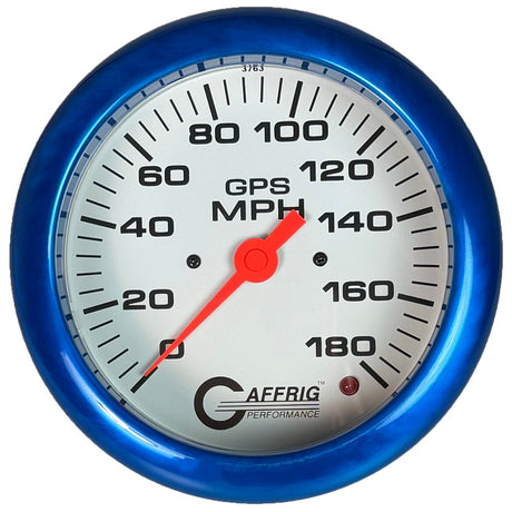 GAFFRIG 4 5/8 INCH GPS SPEEDOMETER - HEAD ONLY - WHITE - 90 MPH, 120 MPH, 180 MPH