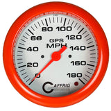 GAFFRIG 4 5/8 INCH GPS SPEEDOMETER - HEAD ONLY - WHITE - 90 MPH, 120 MPH, 180 MPH