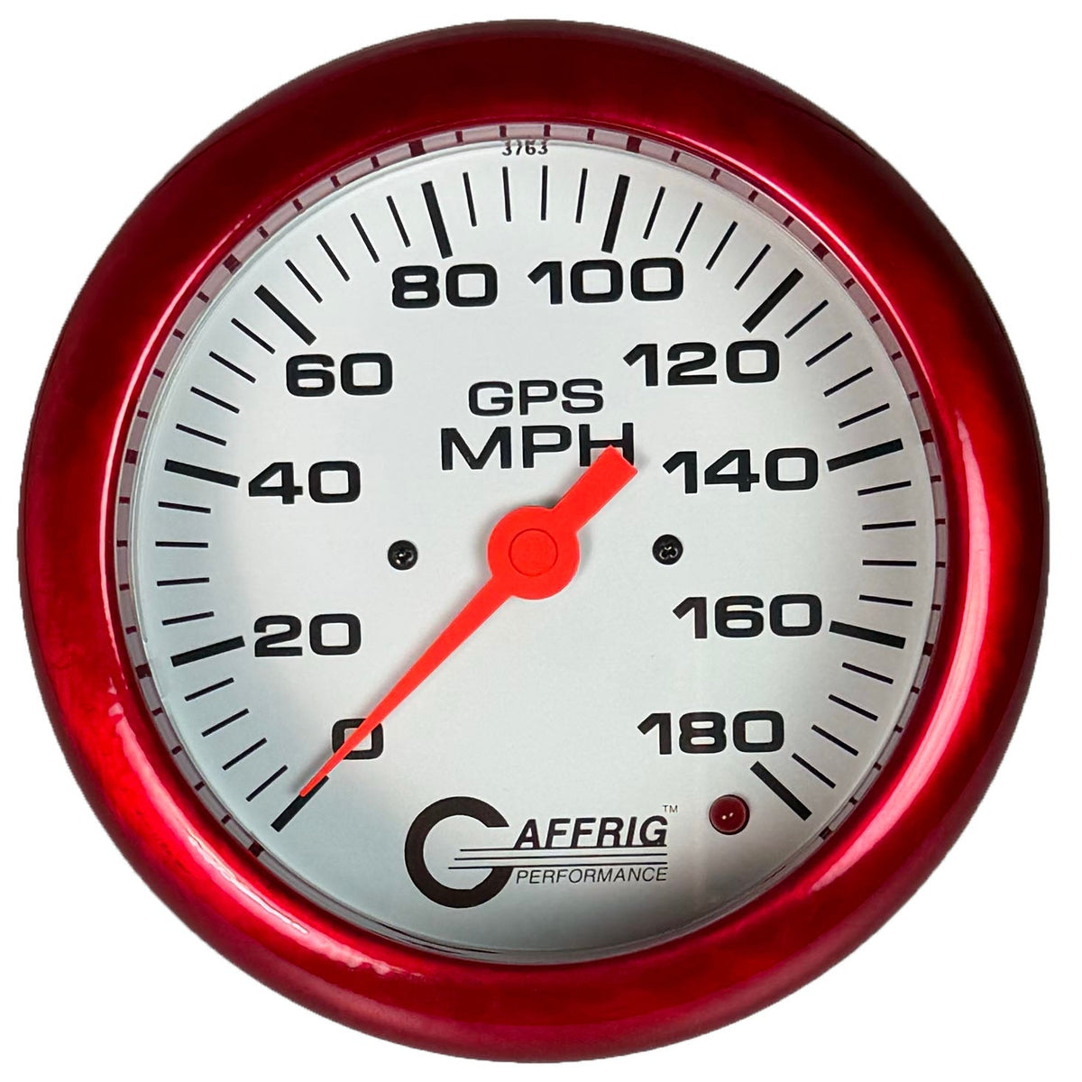 GAFFRIG 4 5/8 INCH GPS SPEEDOMETER - HEAD ONLY - WHITE - 90 MPH, 120 MPH, 180 MPH