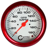 GAFFRIG 4 5/8 INCH GPS SPEEDOMETER - HEAD ONLY - WHITE - 90 MPH, 120 MPH, 180 MPH