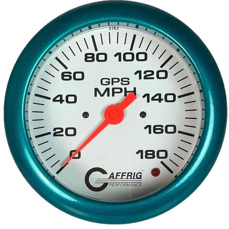 GAFFRIG 4 5/8 INCH GPS SPEEDOMETER - HEAD ONLY - WHITE - 90 MPH, 120 MPH, 180 MPH