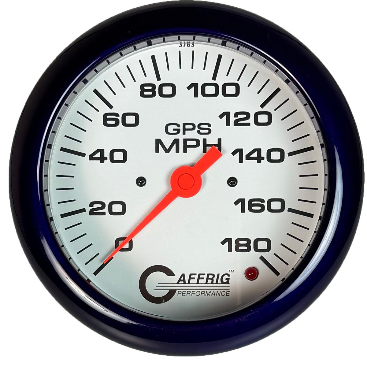 GAFFRIG 4 5/8 INCH GPS SPEEDOMETER - HEAD ONLY - WHITE - 90 MPH, 120 MPH, 180 MPH