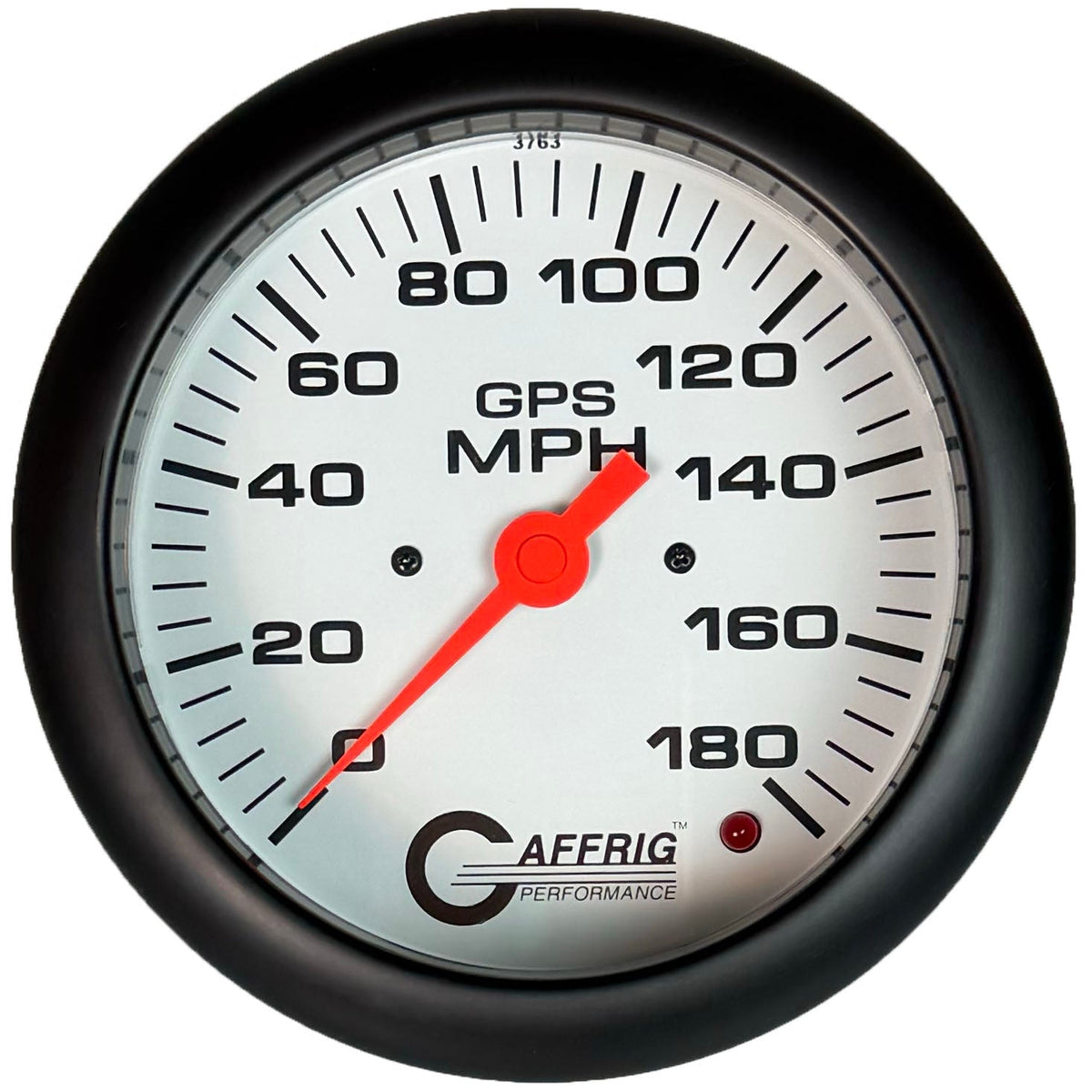 GAFFRIG 4 5/8 INCH GPS SPEEDOMETER - HEAD ONLY - WHITE - 90 MPH, 120 MPH, 180 MPH