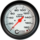 GAFFRIG 4 5/8 INCH GPS SPEEDOMETER - HEAD ONLY - WHITE - 90 MPH, 120 MPH, 180 MPH