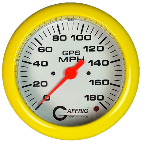GAFFRIG 4 5/8 INCH GPS SPEEDOMETER - HEAD ONLY - WHITE - 90 MPH, 120 MPH, 180 MPH