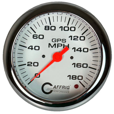 GAFFRIG 4 5/8 INCH GPS SPEEDOMETER - HEAD ONLY - WHITE - 90 MPH, 120 MPH, 180 MPH