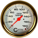 GAFFRIG 4 5/8 INCH GPS SPEEDOMETER - HEAD ONLY - WHITE - 90 MPH, 120 MPH, 180 MPH