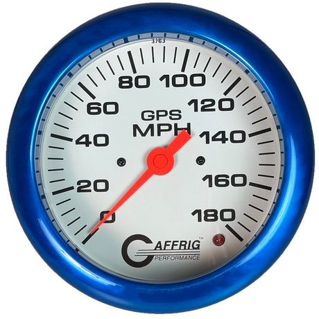 GAFFRIG 4 5/8 INCH GPS ANALOG SPEEDOMETER KIT - WHITE - 90 MPH, 120 MPH, 180 MPH