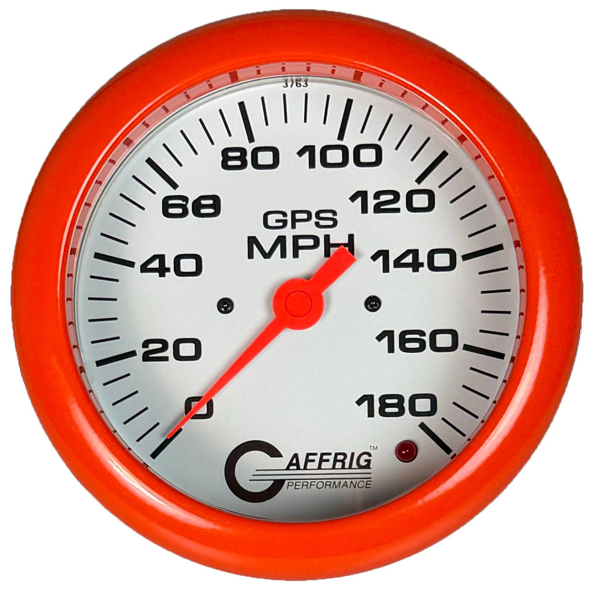 GAFFRIG 4 5/8 INCH GPS ANALOG SPEEDOMETER KIT - WHITE - 90 MPH, 120 MPH, 180 MPH