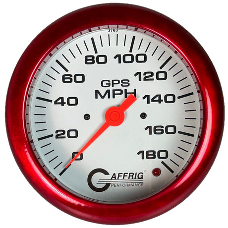 GAFFRIG 4 5/8 INCH GPS ANALOG SPEEDOMETER KIT - WHITE - 90 MPH, 120 MPH, 180 MPH