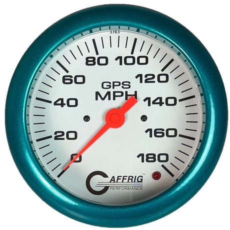 GAFFRIG 4 5/8 INCH GPS ANALOG SPEEDOMETER KIT - WHITE - 90 MPH, 120 MPH, 180 MPH