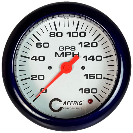GAFFRIG 4 5/8 INCH GPS ANALOG SPEEDOMETER KIT - WHITE - 90 MPH, 120 MPH, 180 MPH