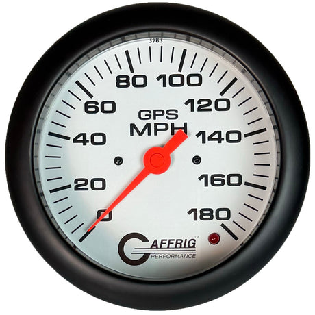 GAFFRIG 4 5/8 INCH GPS ANALOG SPEEDOMETER KIT - WHITE - 90 MPH, 120 MPH, 180 MPH