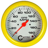 GAFFRIG 4 5/8 INCH GPS ANALOG SPEEDOMETER KIT - WHITE - 90 MPH, 120 MPH, 180 MPH