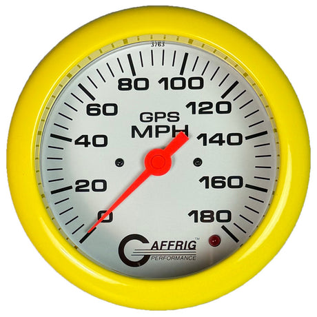 GAFFRIG 4 5/8 INCH GPS ANALOG SPEEDOMETER KIT - WHITE - 90 MPH, 120 MPH, 180 MPH