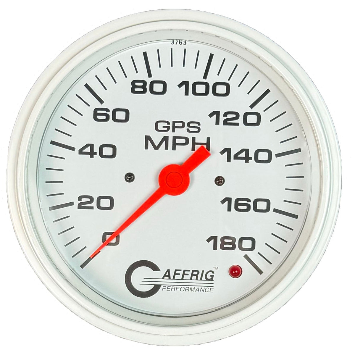 GAFFRIG 4 5/8 INCH GPS ANALOG SPEEDOMETER KIT - WHITE - 90 MPH, 120 MPH, 180 MPH