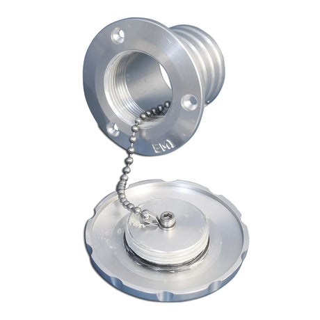 EDDIE MARINE BILLET FLUSH MOUNT DECK GAS FILL - NON VENTED 1 1/2" HOSE